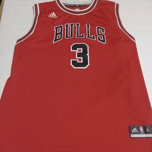 Adidas Boys Chicago Bulls Dwayne Wade NBA Basketball Jersey XL 18/20